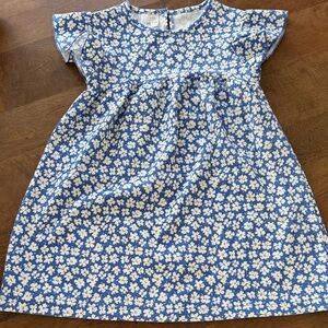 Zara Blue and White Floral Kids Dress